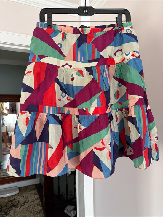 Marc Jacobs Dresses & Skirts - Marc Jacobs silk Multicolor Abstract Tiered Mini Skirt size 6
